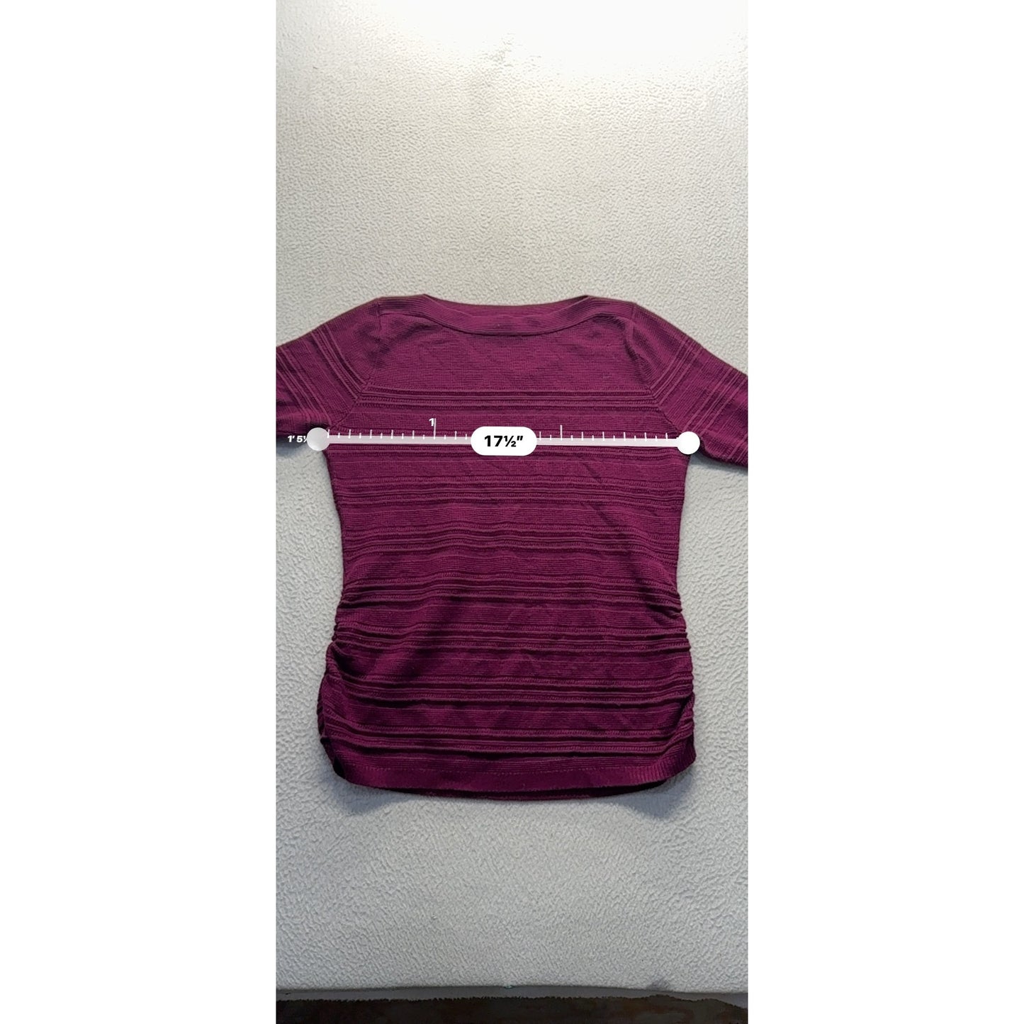 Apt.9 Burgundy Textured Knit Top Size S Rayon/Nylon Blend 454B