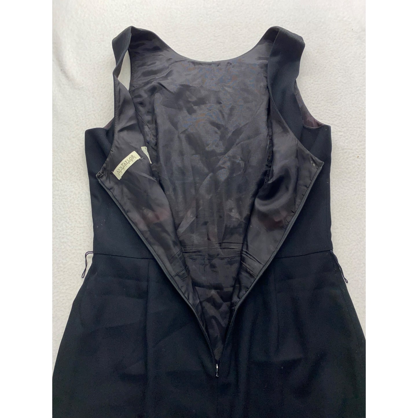 Vintage Ann Taylor Black Sleeveless Sheath Dress #7016