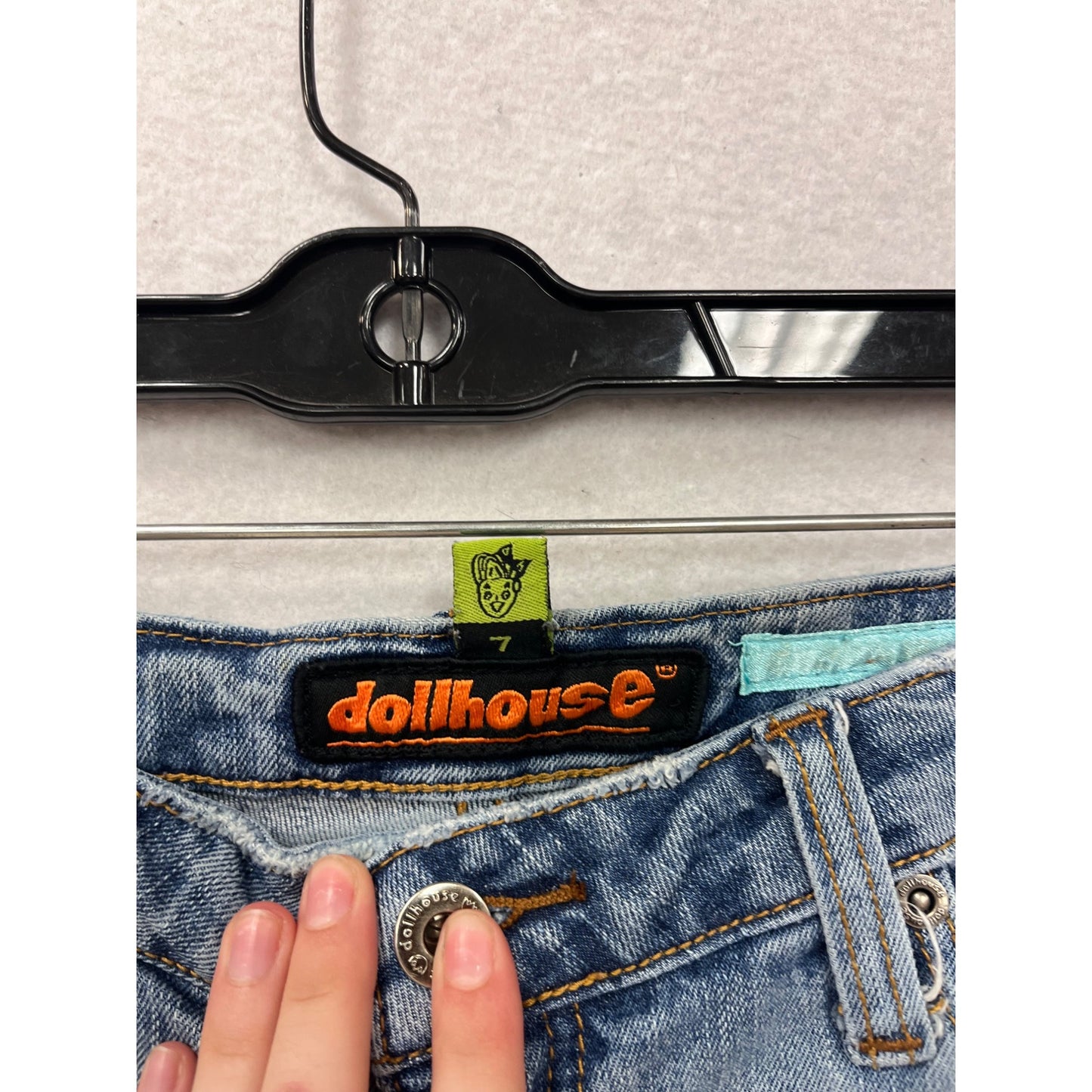 Dollhouse Frayed Hem Denim Shorts Size 7 #8580