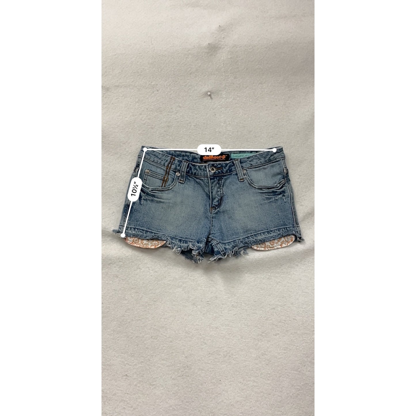 Dollhouse Frayed Hem Denim Shorts Size 7 #8580