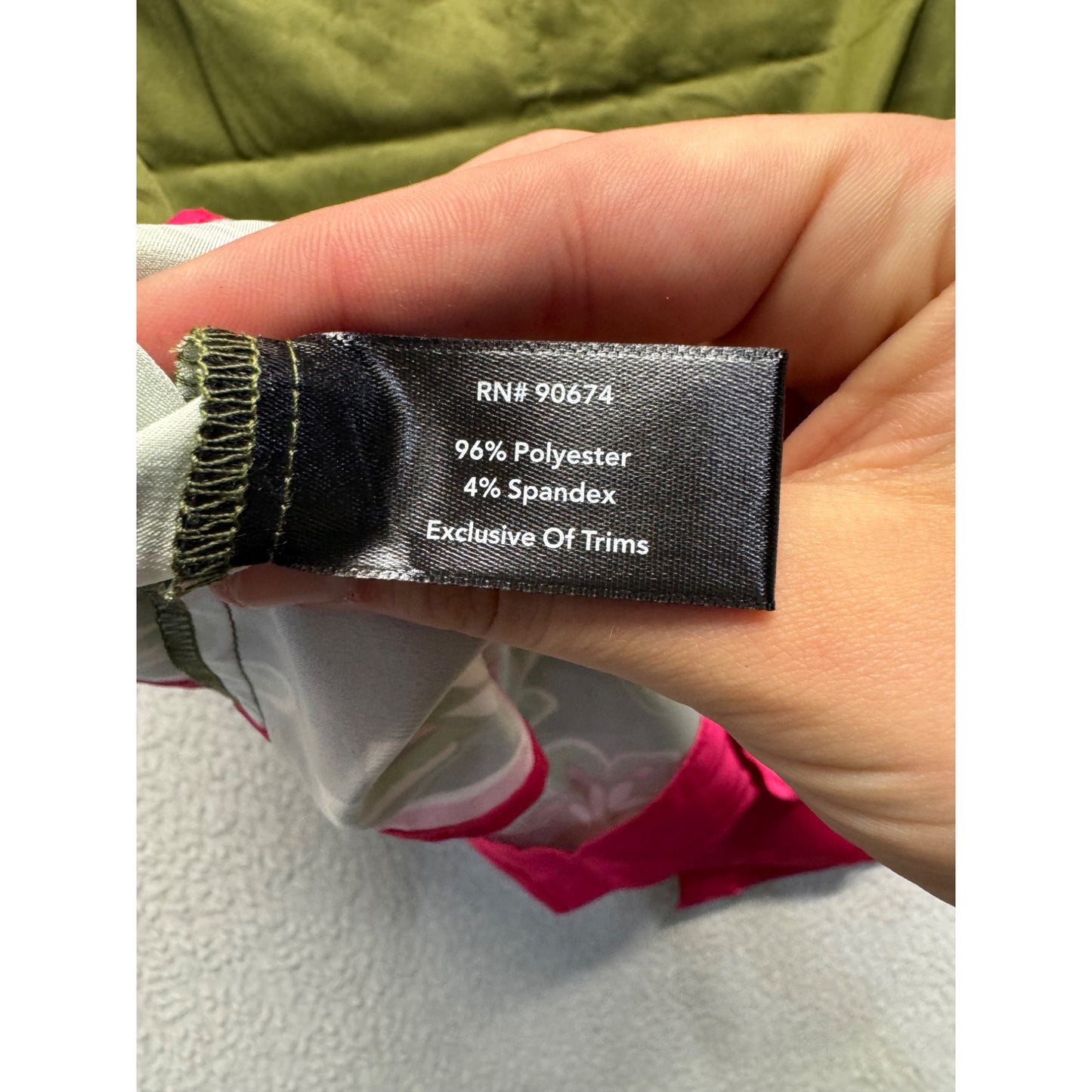 Boston Proper Floral Button-Up Shirt Size 10 Polyester/Spandex #7925