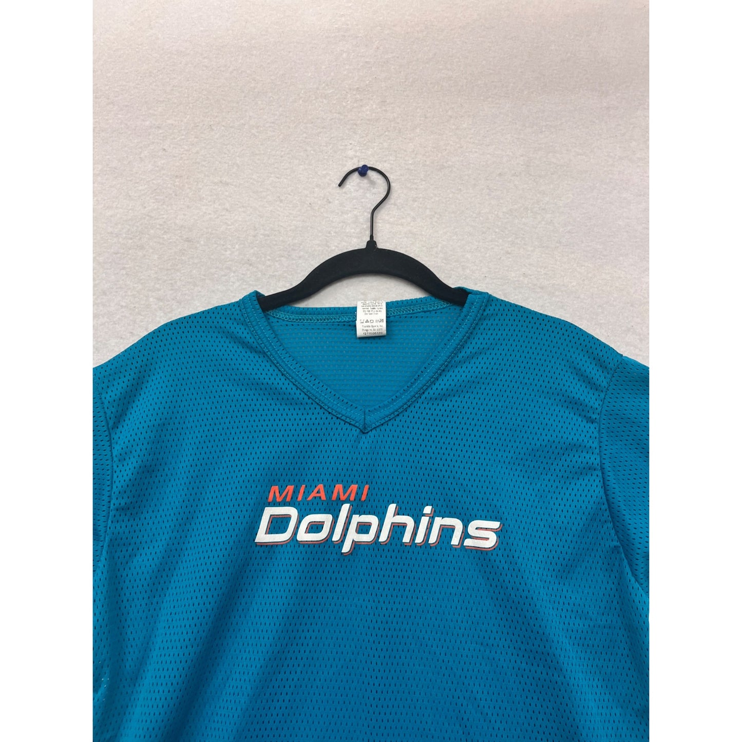 Miami Dolphins Franklin Jersey L V-Neck Blue Short Sleeve #919A