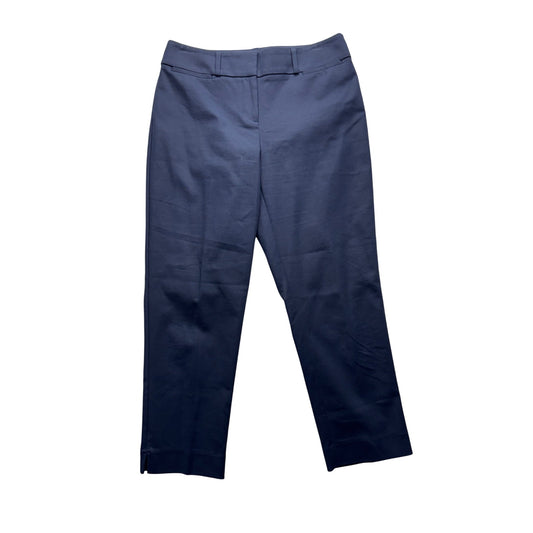 Ann Taylor Loft Julie Riviera Navy Pants Size 4 Cotton Blend Cropped #232B