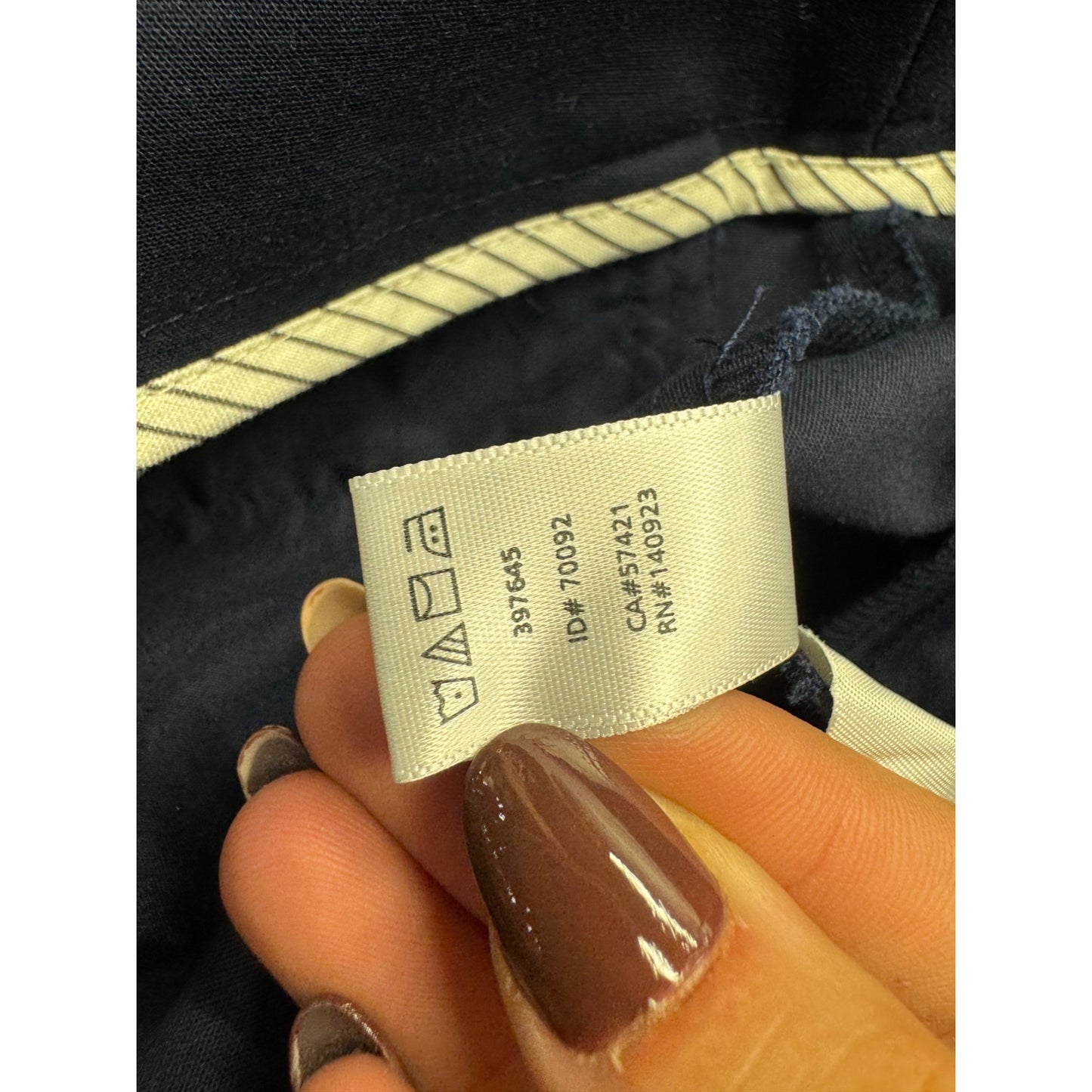 Ann Taylor Loft Julie Riviera Navy Pants Size 4 Cotton Blend Cropped #232B