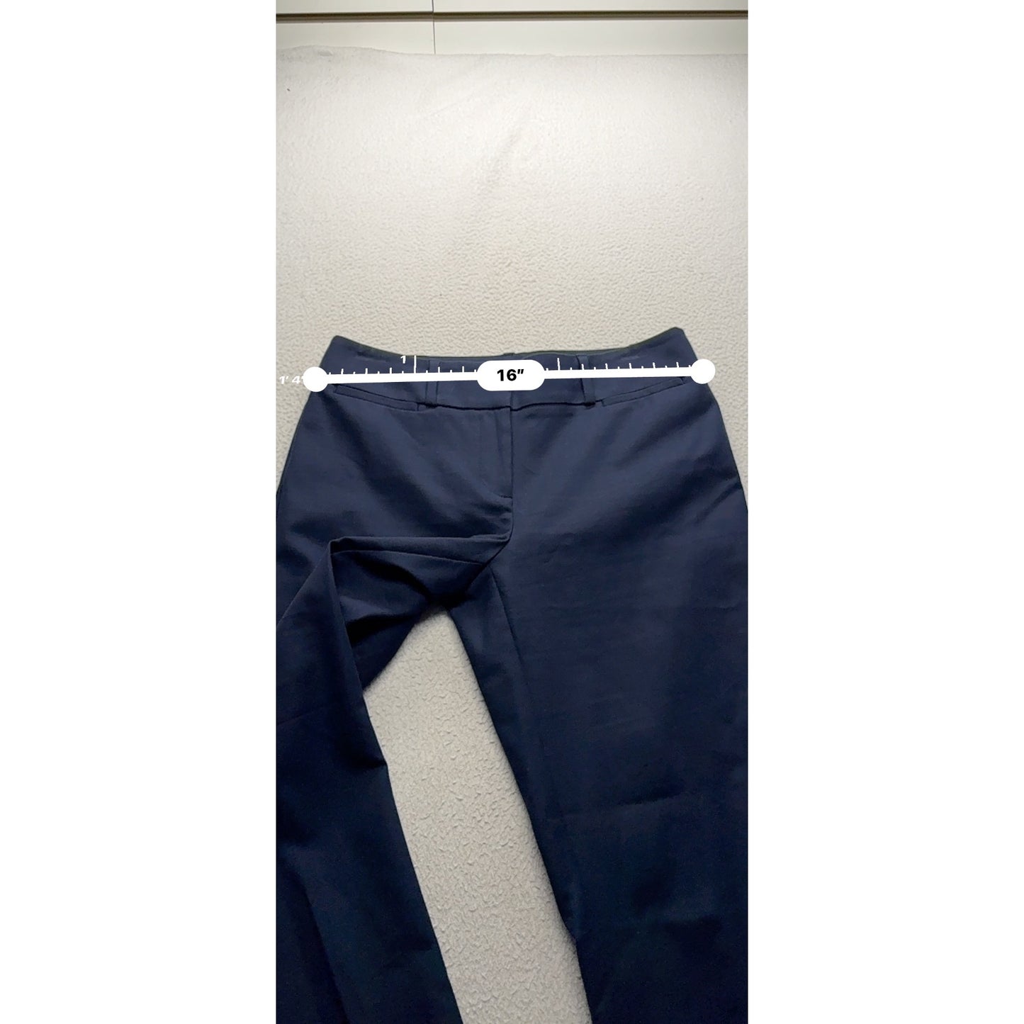 Ann Taylor Loft Julie Riviera Navy Pants Size 4 Cotton Blend Cropped #232B