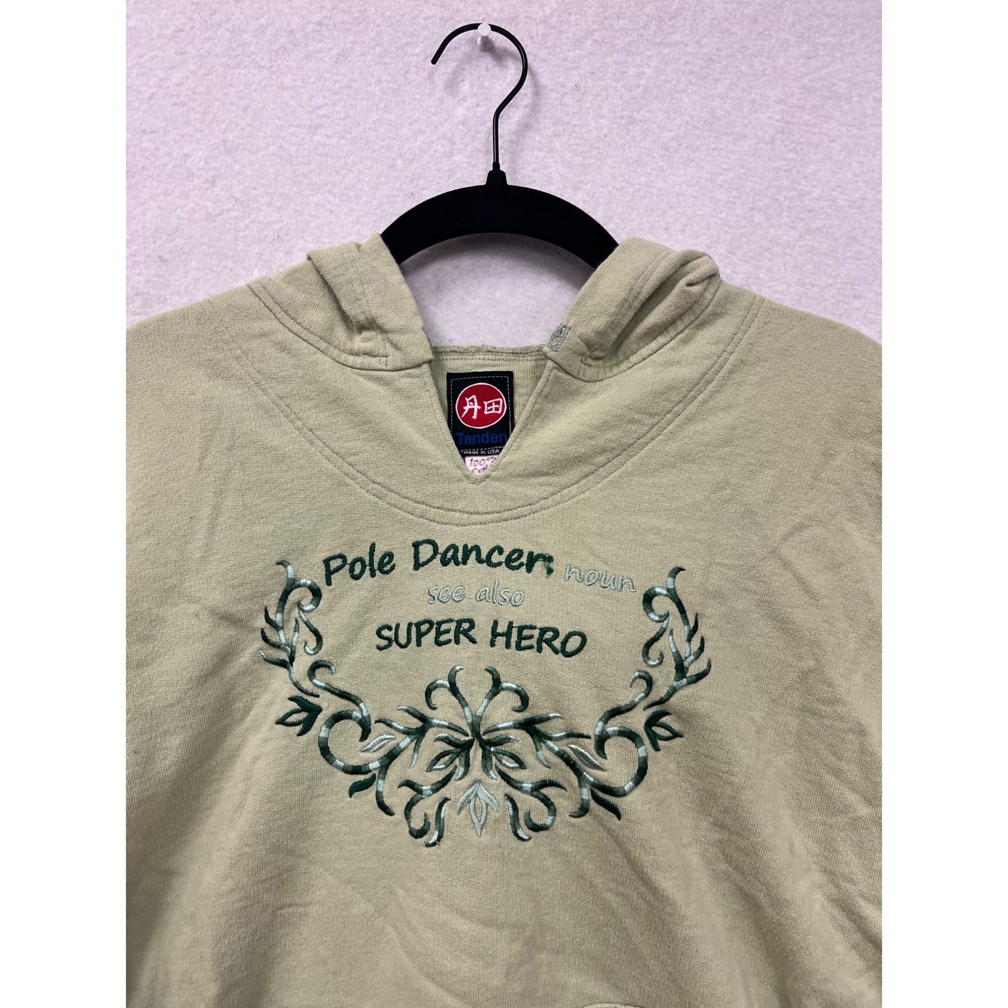 Pole Dancer Super Hero Graphic Hoodie Womens M #8273