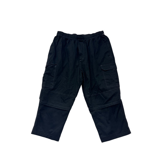 Happy Chef Black Cargo Chef Pants 2XL Elastic Waist Cooking Workwear  #8150