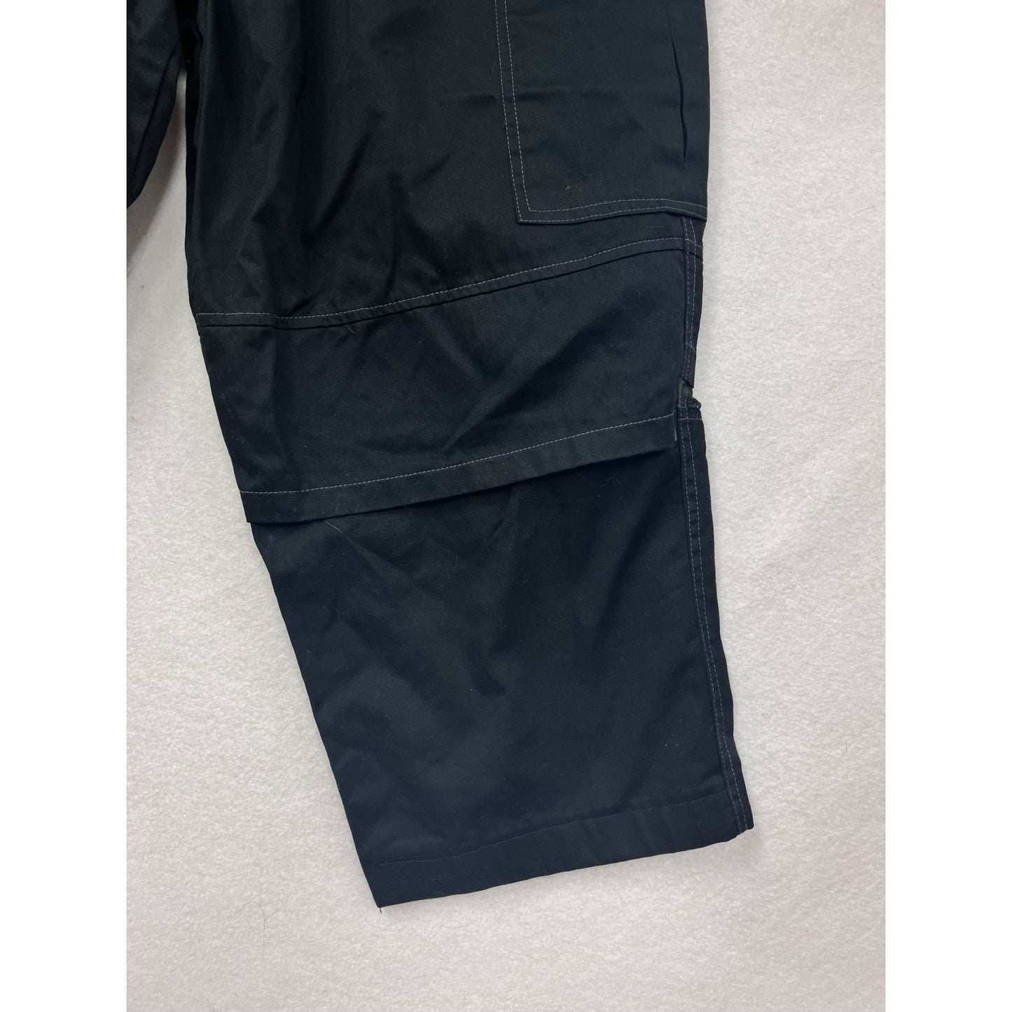 Happy Chef Black Cargo Chef Pants 2XL Elastic Waist Cooking Workwear  #8150