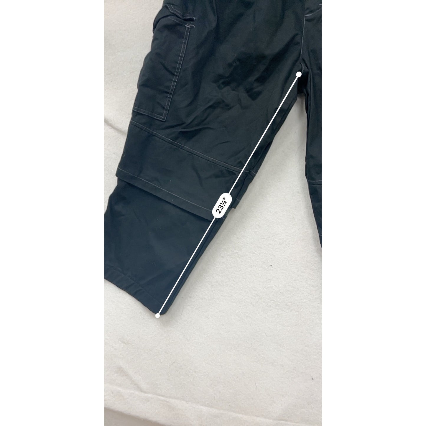 Happy Chef Black Cargo Chef Pants 2XL Elastic Waist Cooking Workwear  #8150