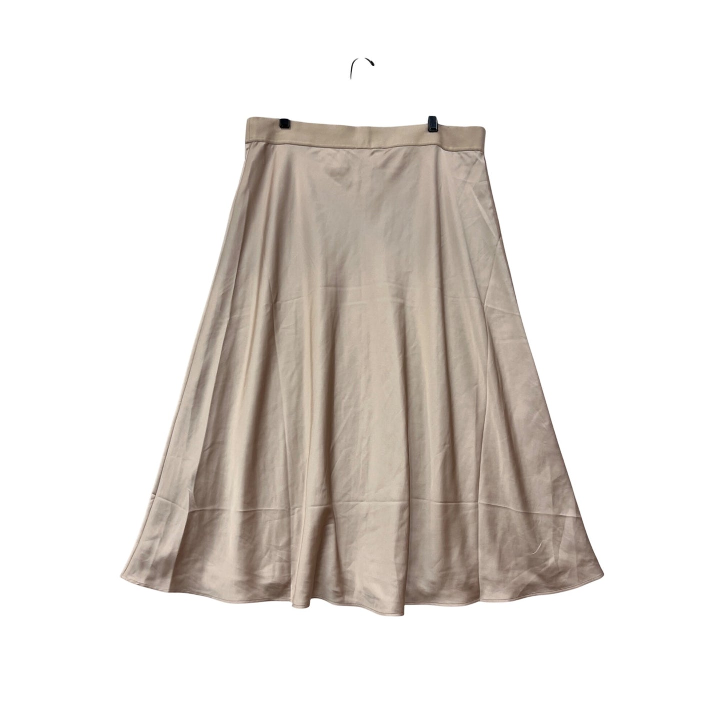 Chicos Black Label Beige A-Line Midi Skirt Sz 18 #8819