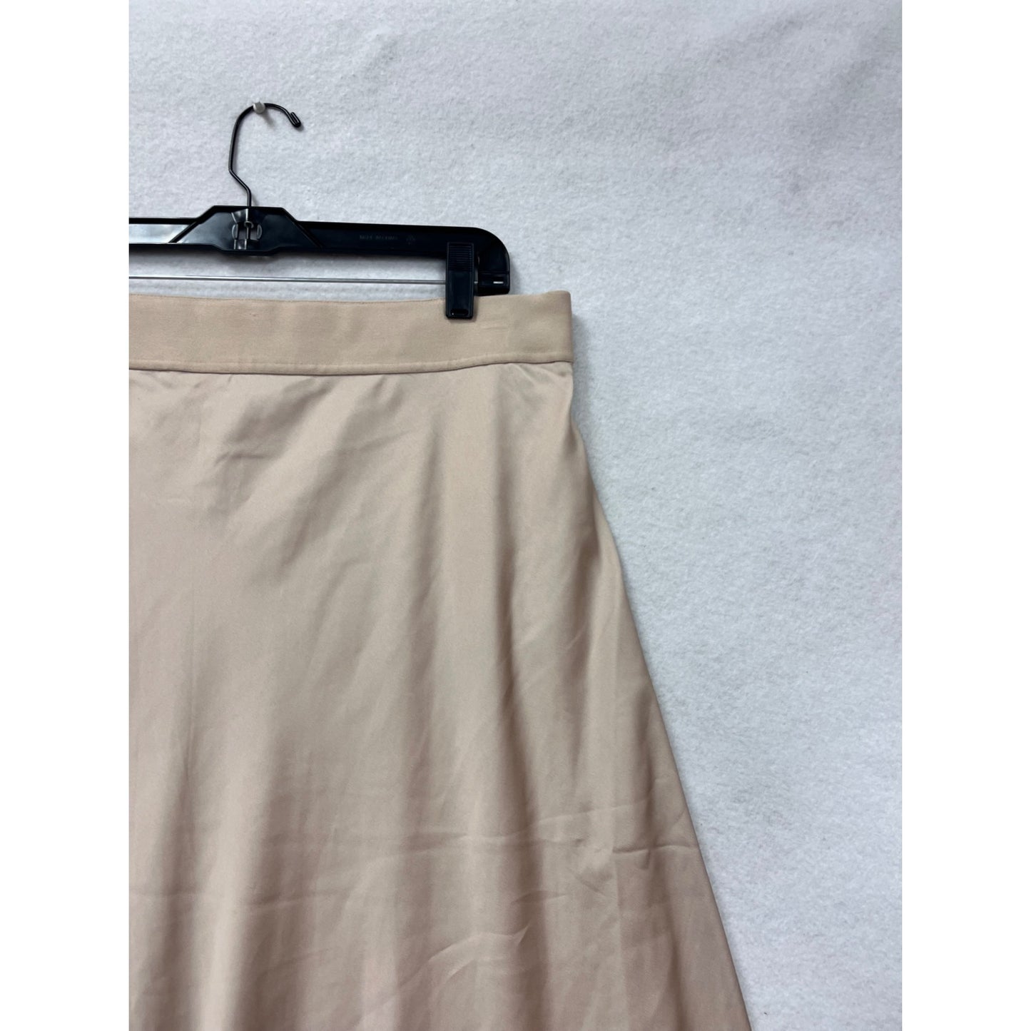 Chicos Black Label Beige A-Line Midi Skirt Sz 18 #8819