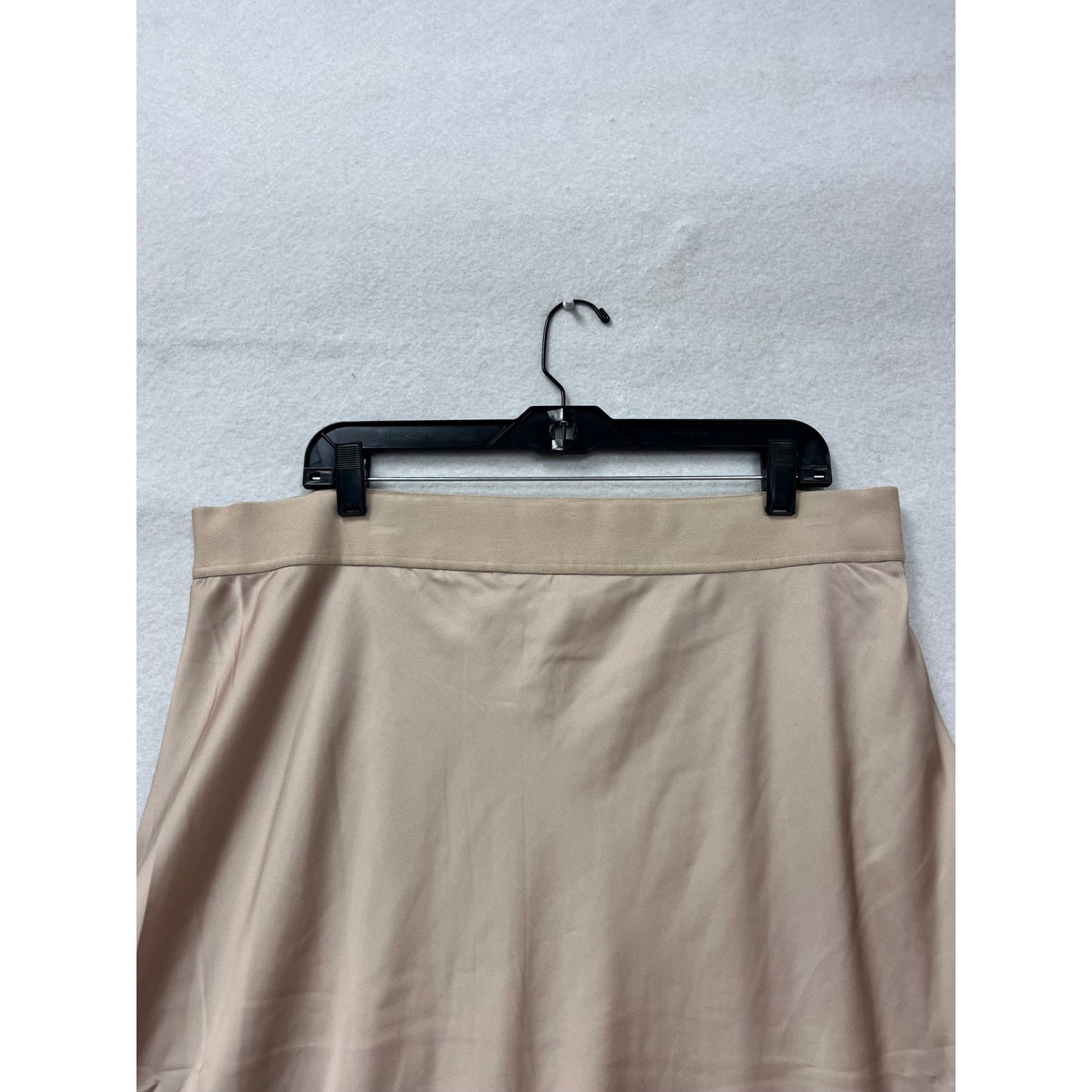 Chicos Black Label Beige A-Line Midi Skirt Sz 18 #8819
