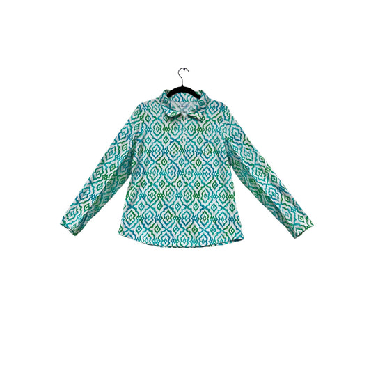 Ibkul Long Sleeve Zip Pullover Shirt L #653A