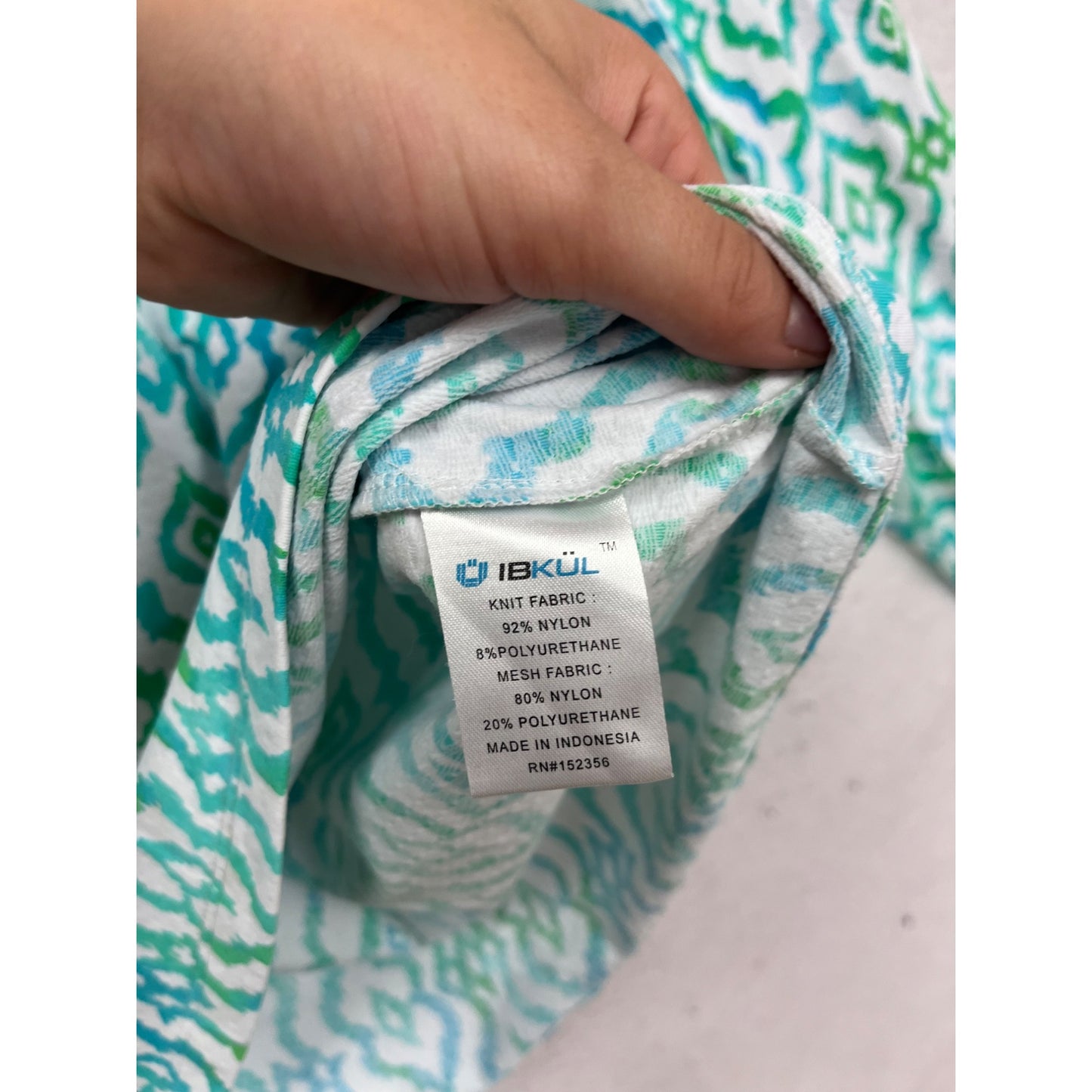 Ibkul Long Sleeve Zip Pullover Shirt L #653A