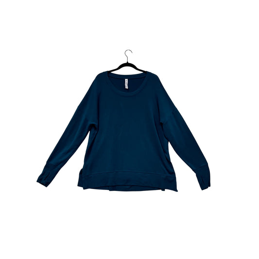 Athleta Womens XL Teal Long Sleeve Pullover Top #13A