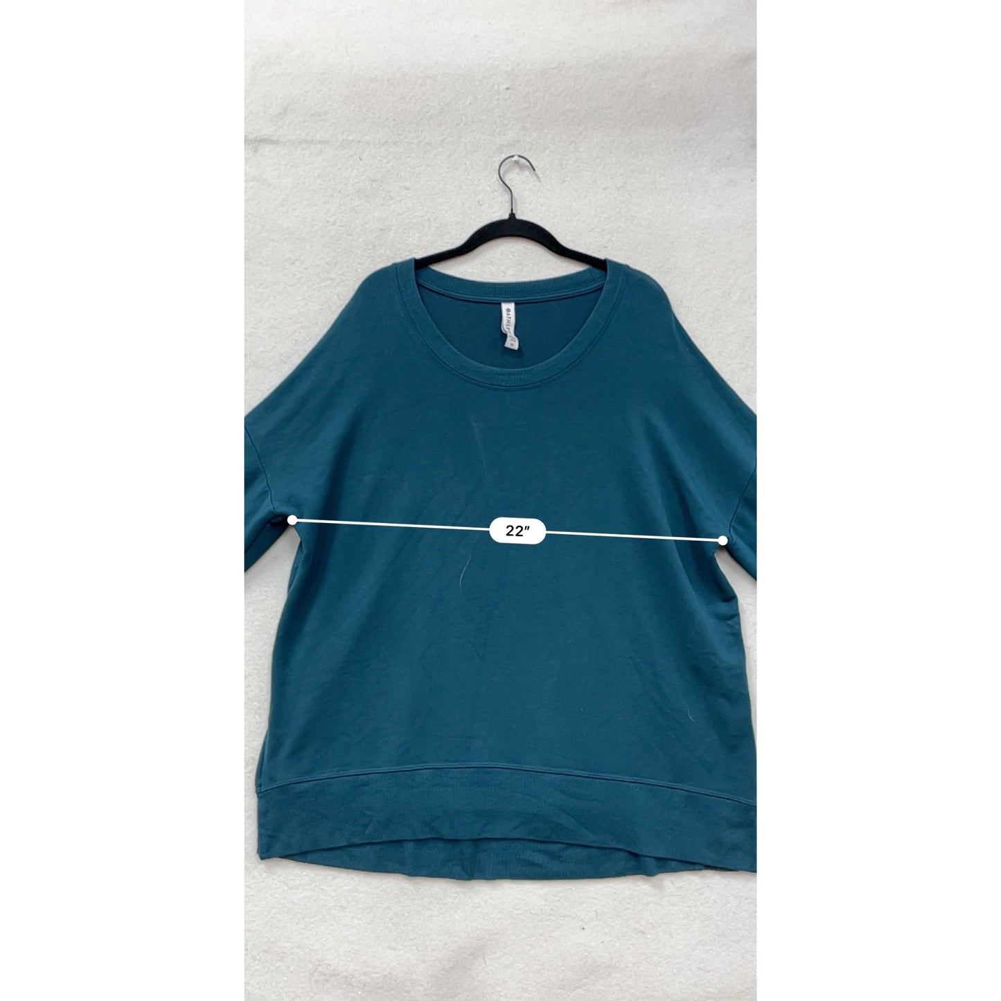 Athleta Womens XL Teal Long Sleeve Pullover Top #13A
