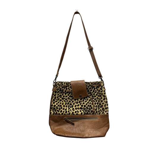 Myra Bag Leopard Print & Embossed Leather Crossbody Purse #9299