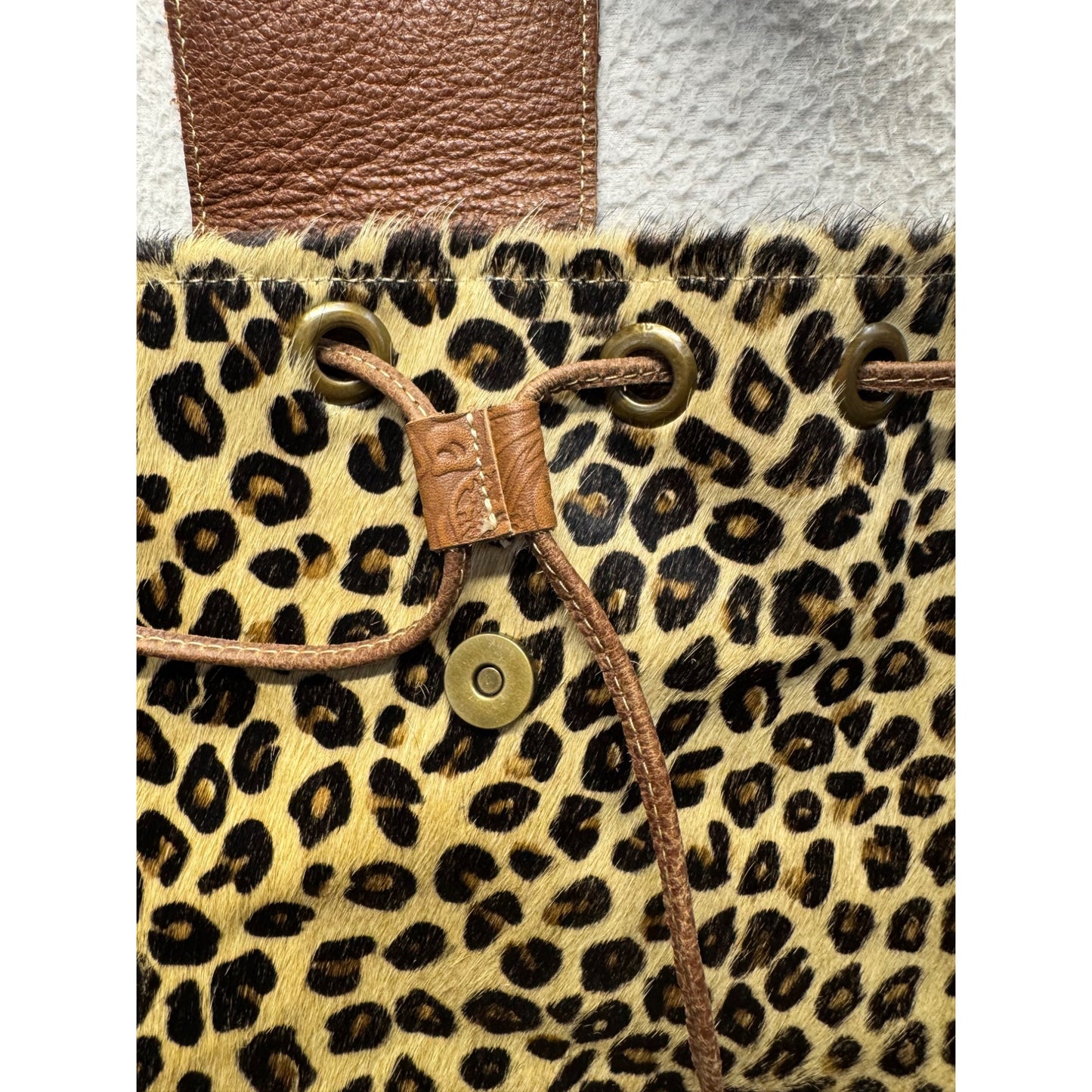 Myra Bag Leopard Print & Embossed Leather Crossbody Purse #9299