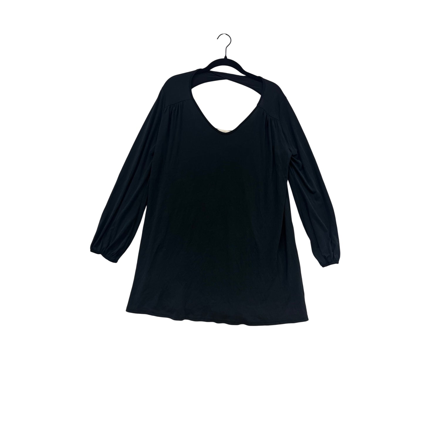 Hopely Black Long Sleeve Cutout Back Dress Small #292A