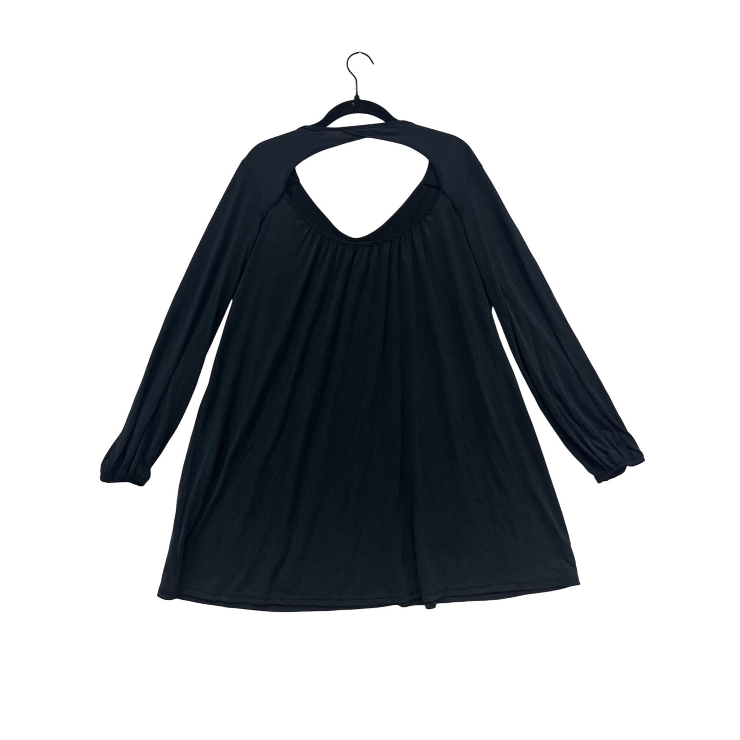 Hopely Black Long Sleeve Cutout Back Dress Small #292A