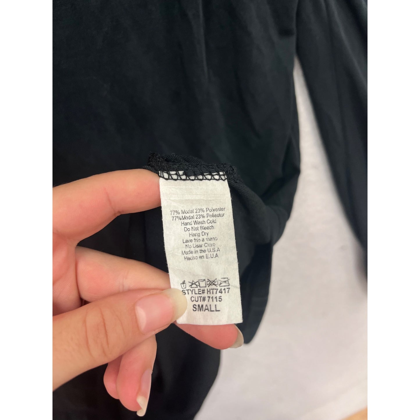 Hopely Black Long Sleeve Cutout Back Dress Small #292A