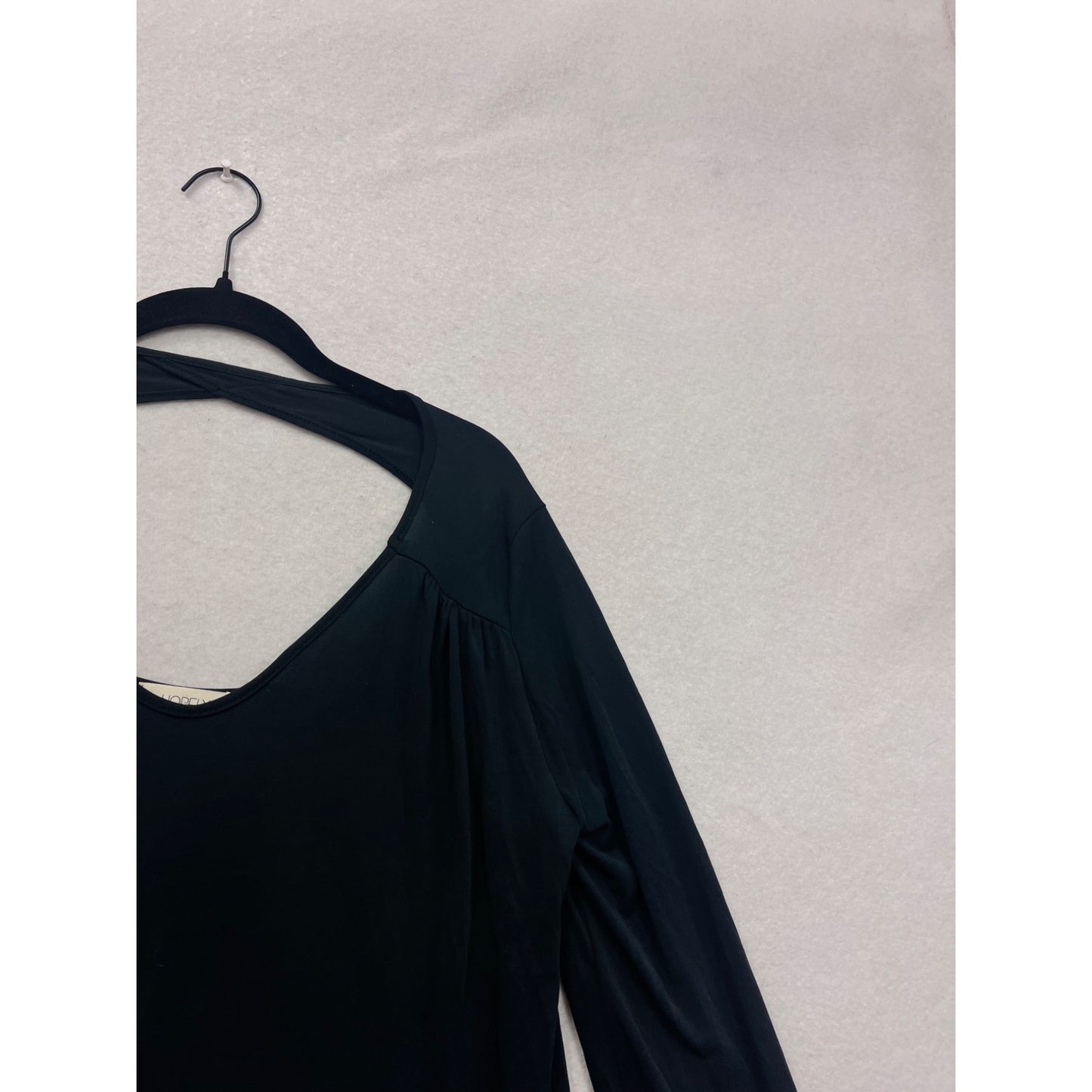 Hopely Black Long Sleeve Cutout Back Dress Small #292A