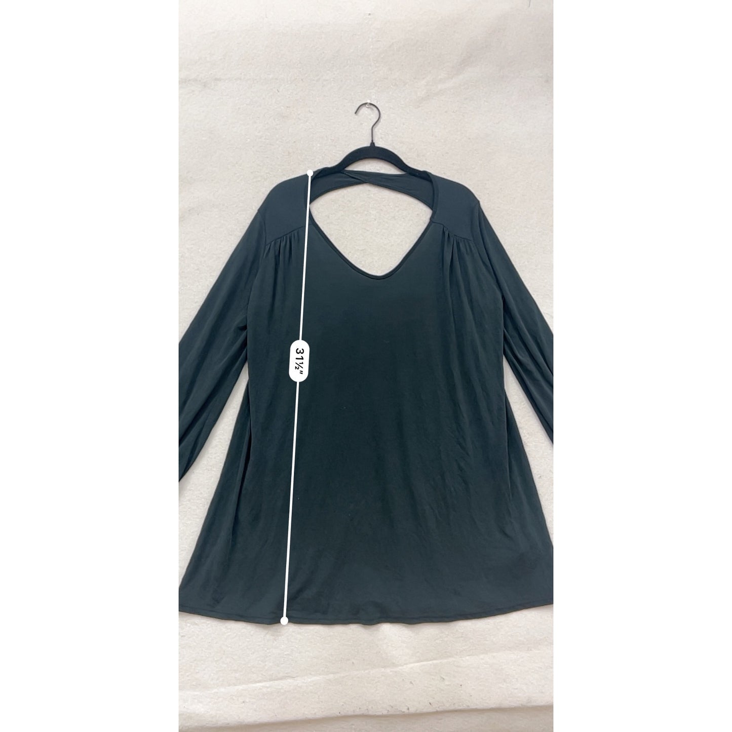 Hopely Black Long Sleeve Cutout Back Dress Small #292A