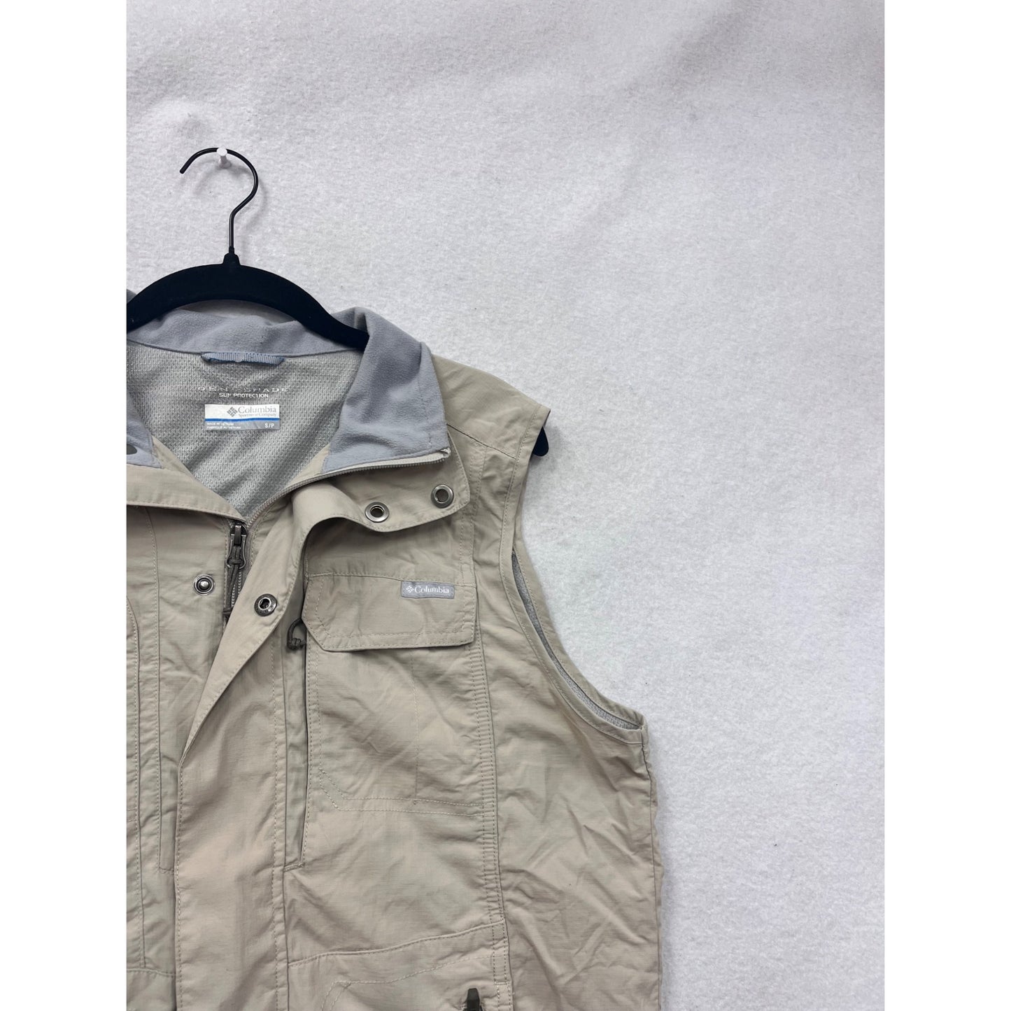 Columbia Beige Lightweight Sun Protection Vest S #8585