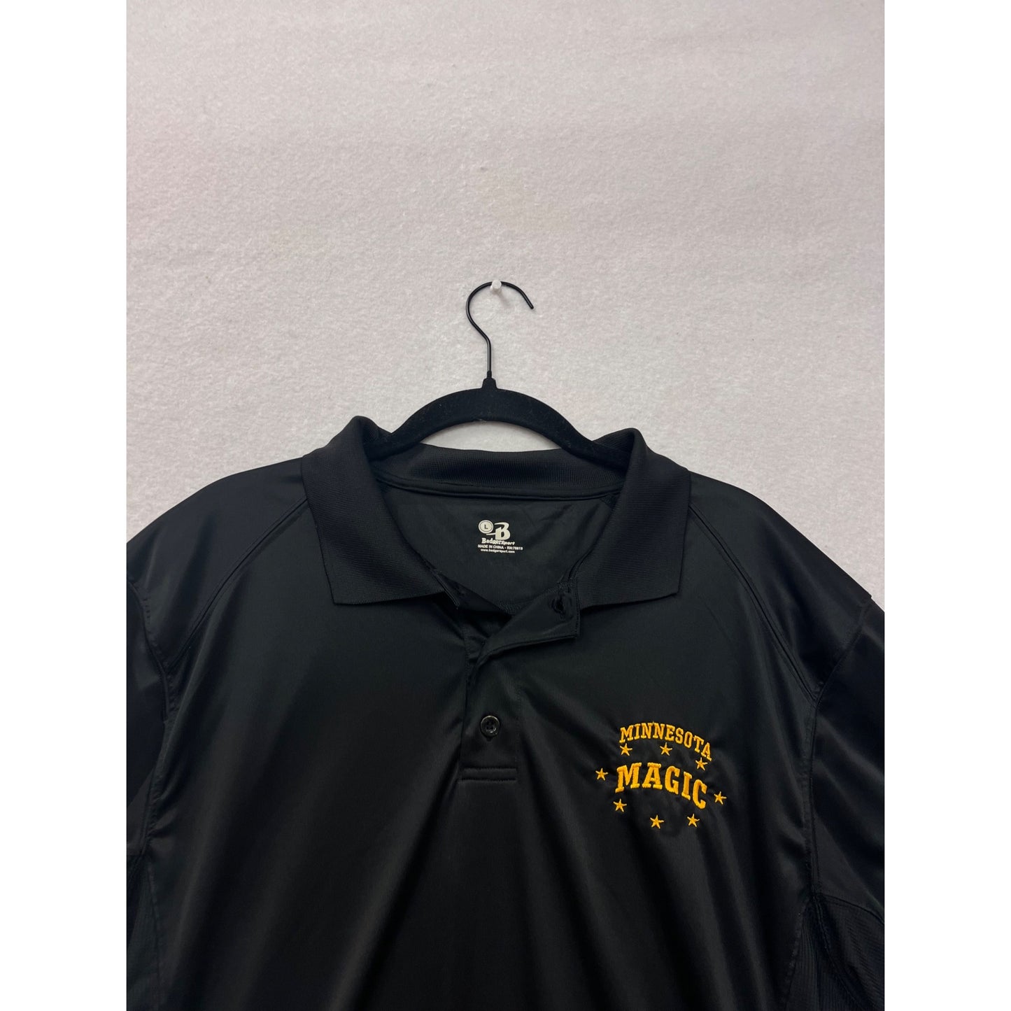 Minnesota Magic Mens Black Polo Shirt By Badger Sport L #24A