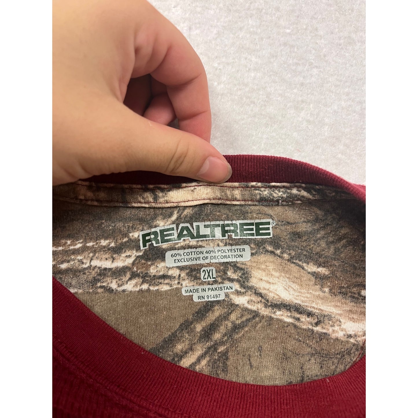 Realtree Long Sleeve Red Shirt 2XL #553A