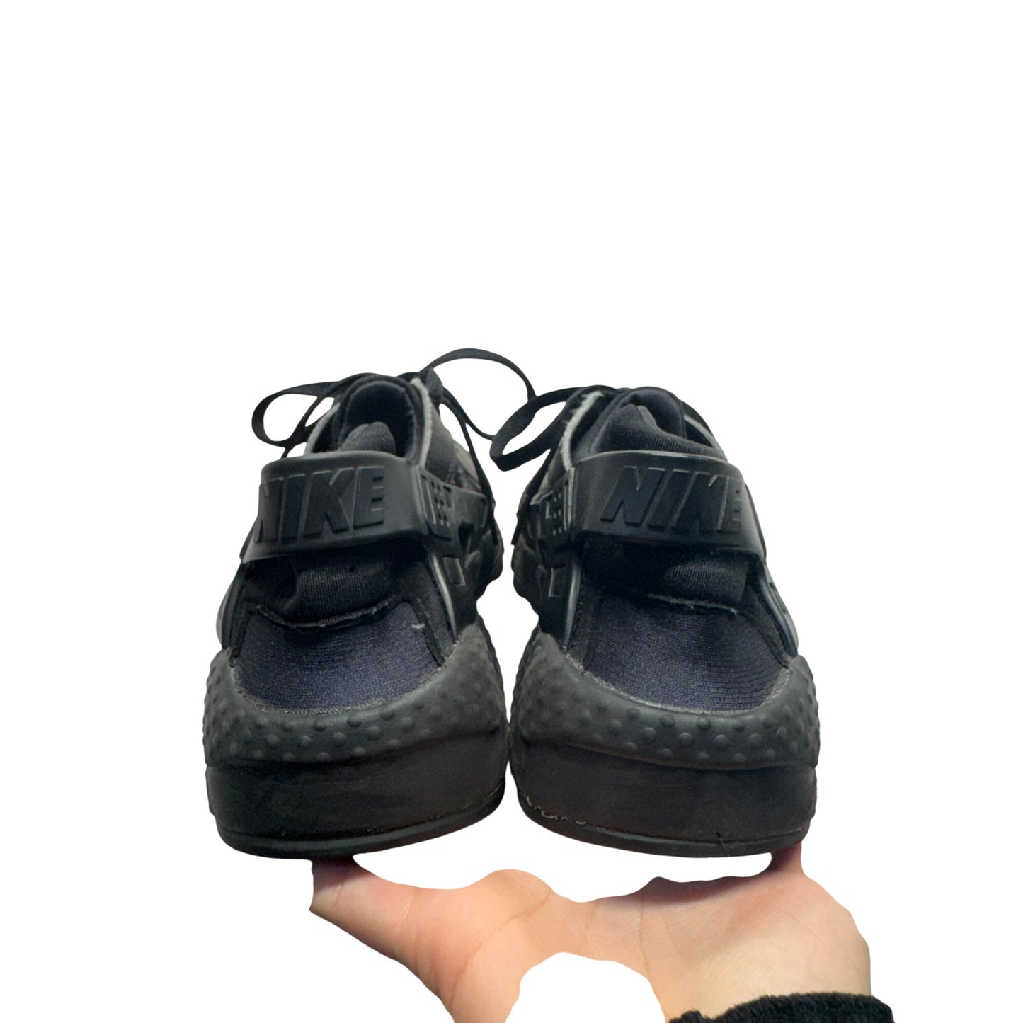 Nike Air Huarache Triple Black Sneakers Size 6 Youth #403B