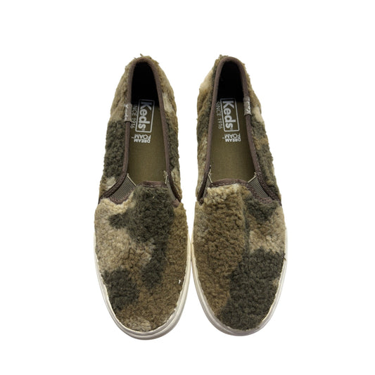 Keds Camo Faux Fur Slip-On Sneakers Size 7.5 355B