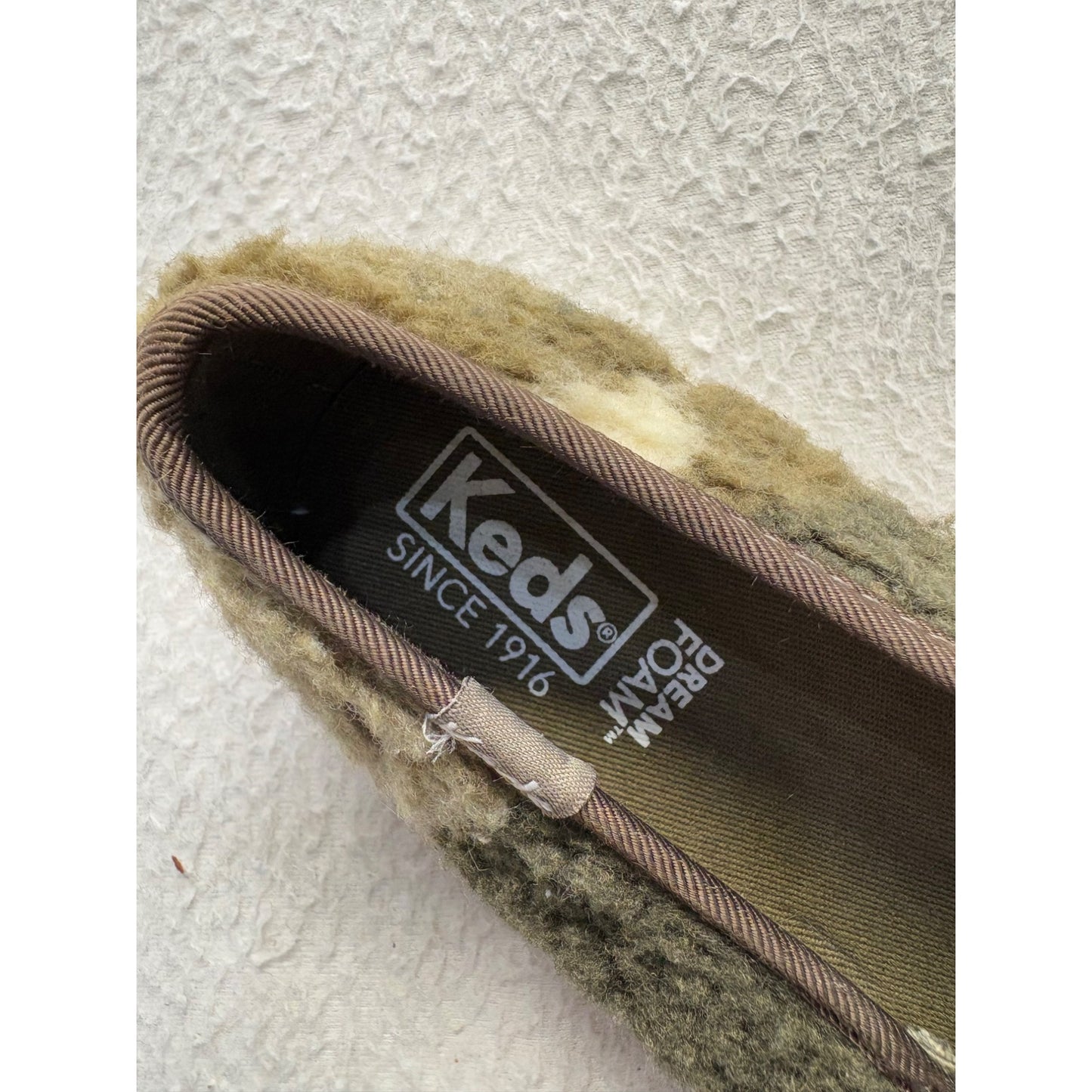 Keds Camo Faux Fur Slip-On Sneakers Size 7.5 355B