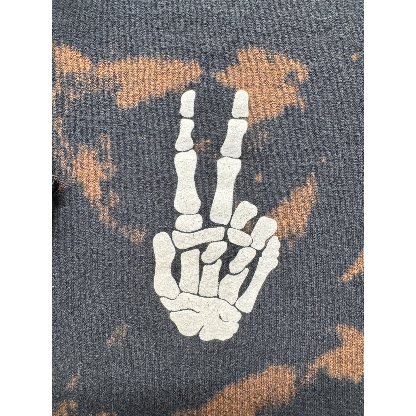 Bowery Supply Skeleton Hand Tie-Dye Hoodie Sweatshirt Graphic Pullover #147B