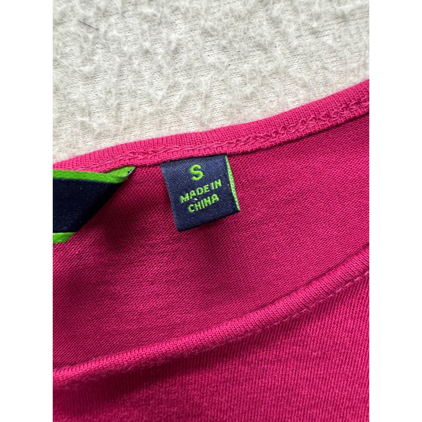 C. Wonder Striped Cotton T-Shirt With Pom Pom Hem Multicolor S 238B