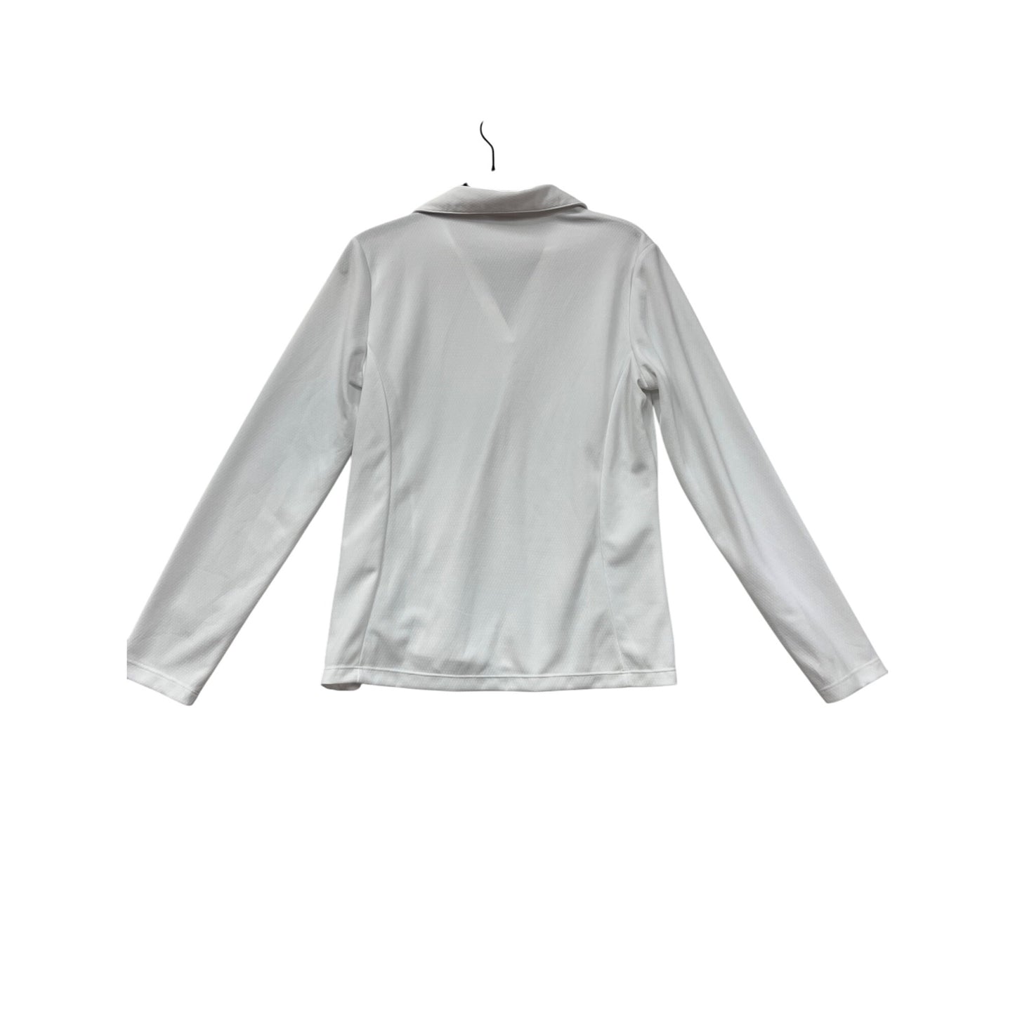 Lady Hagen Essentials White Long Sleeve Polo Shirt Size M #8291