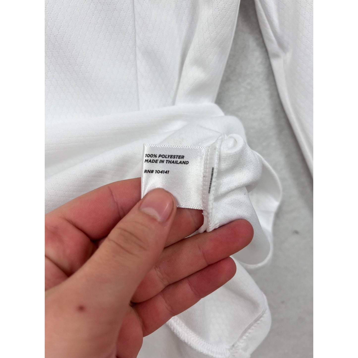 Lady Hagen Essentials White Long Sleeve Polo Shirt Size M #8291