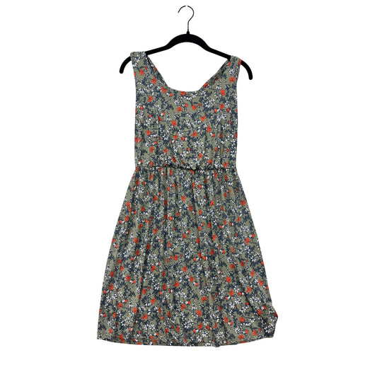 Kaileigh Womens Floral Print Sleeveless Cross Back Dress M #6770