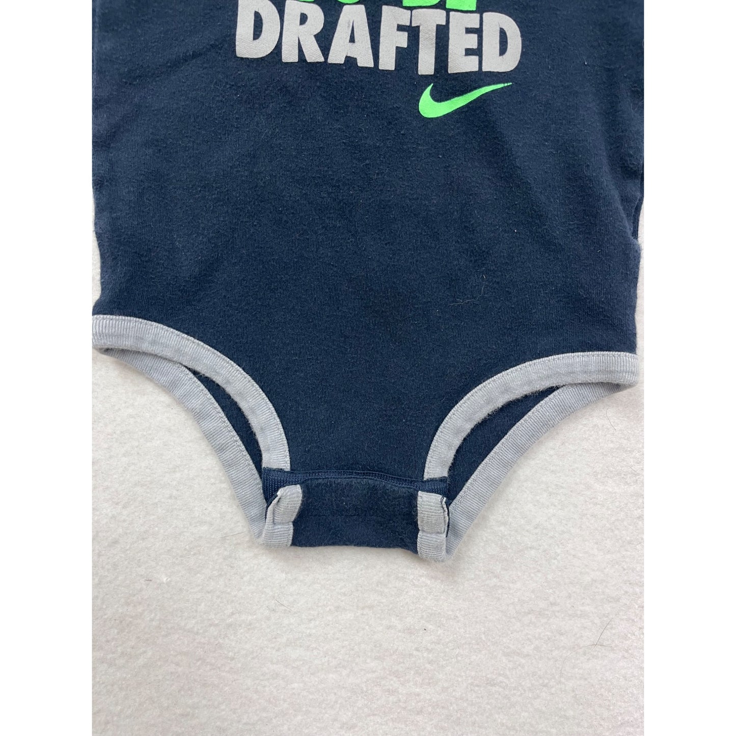Baby Nike "Destined To Be Drafted" Navy Short Sleeve bodysuit 0-3M #6501