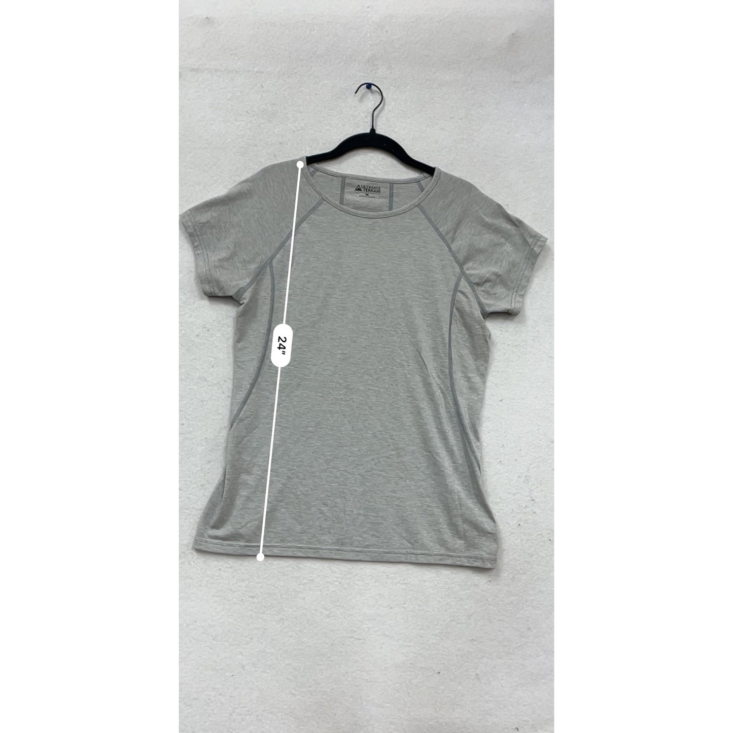 Ultimate Terrain Gray Short Sleeve Raglan T-Shirt M #739A
