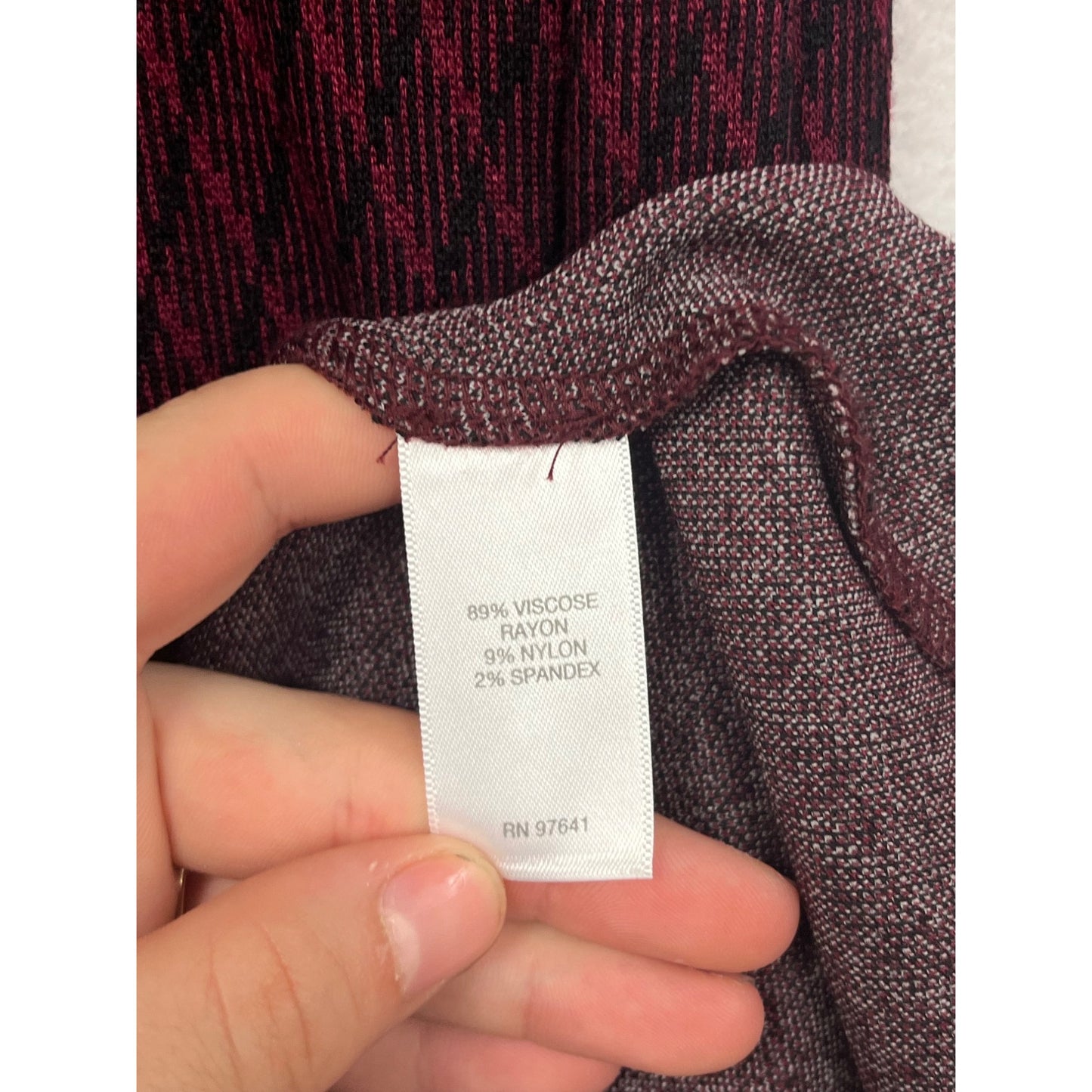 J.Jill Medium Burgundy Diamond Ponte Knit A-Line Dress #8463