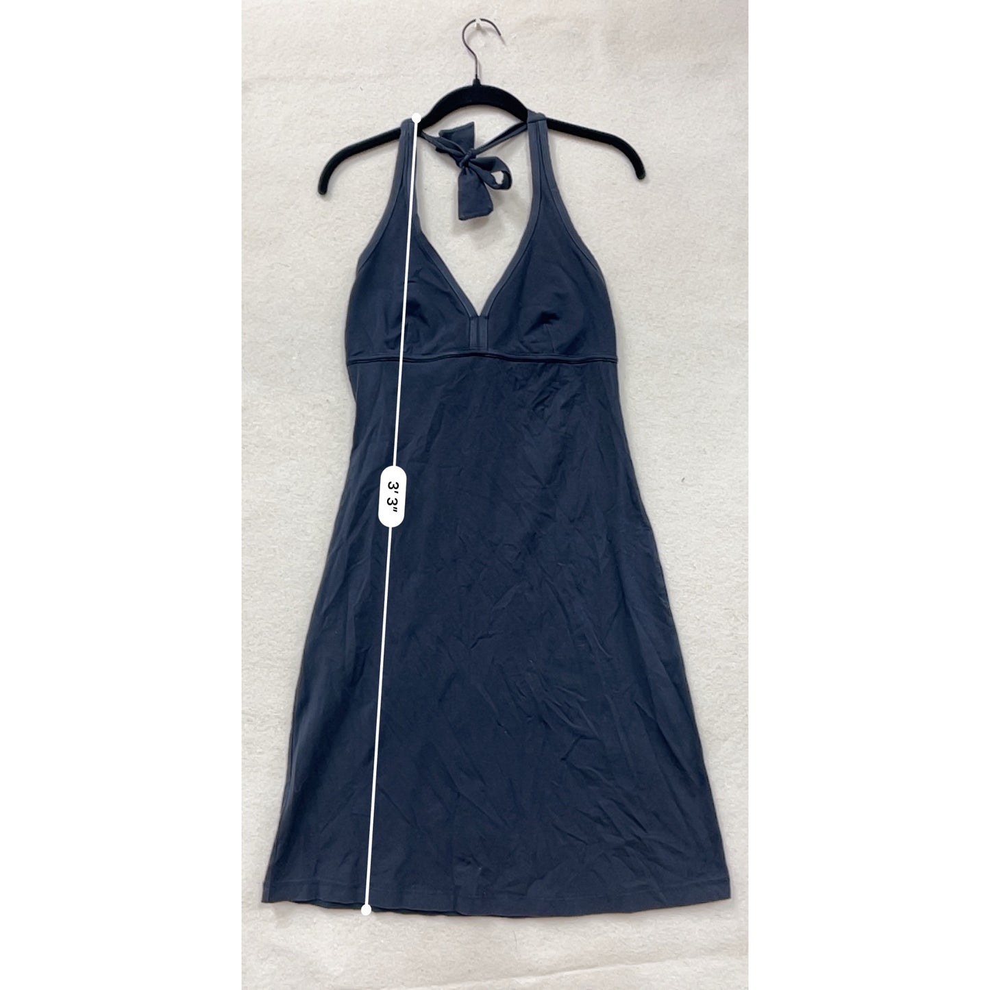 Tommy Bahama Halter Neck Navy Dress Women’s S Cotton & Spandex Knee Length #6905