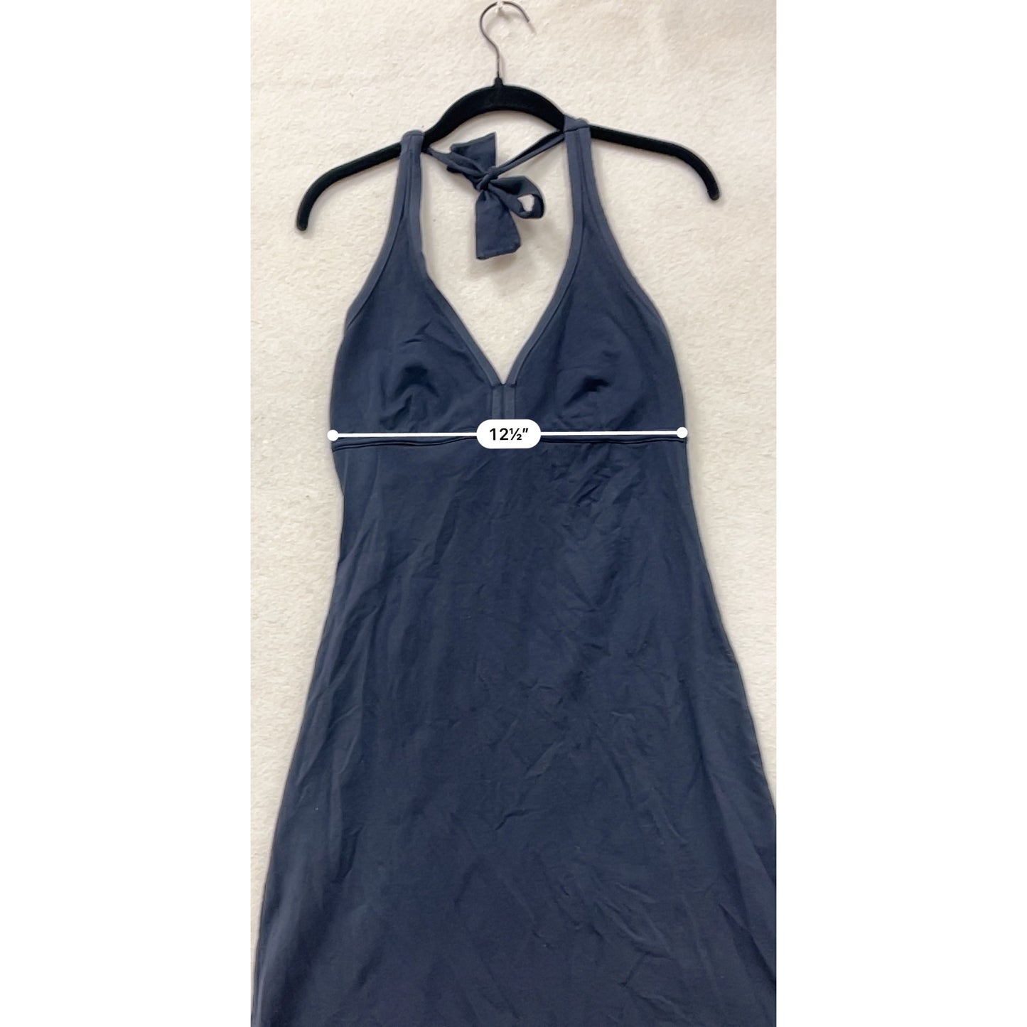 Tommy Bahama Halter Neck Navy Dress Women’s S Cotton & Spandex Knee Length #6905