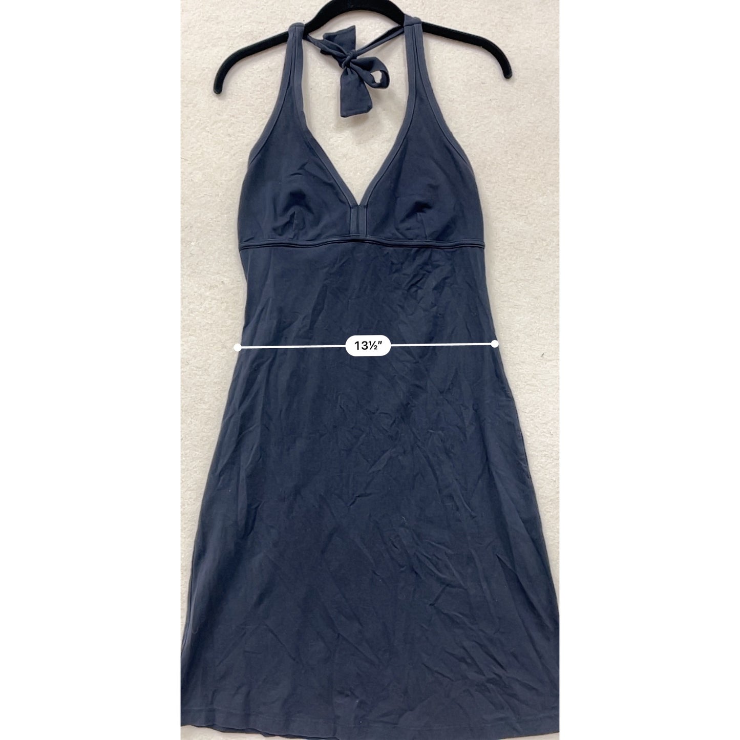 Tommy Bahama Halter Neck Navy Dress Women’s S Cotton & Spandex Knee Length #6905
