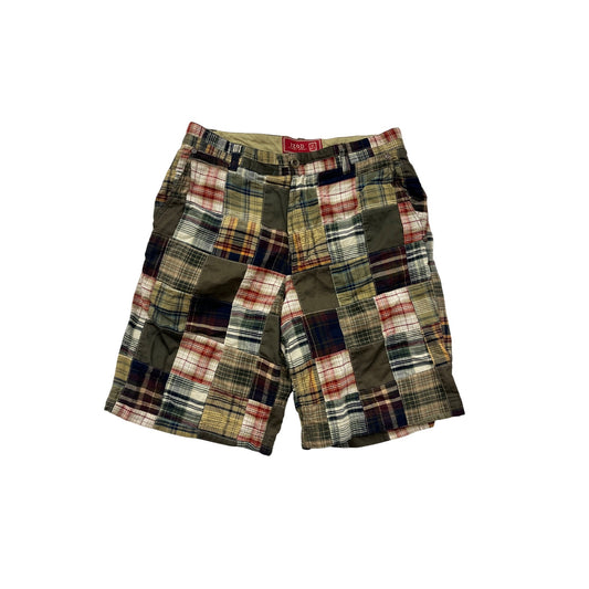 Izod Mens 32 Patchwork Plaid Cotton Shorts #8912