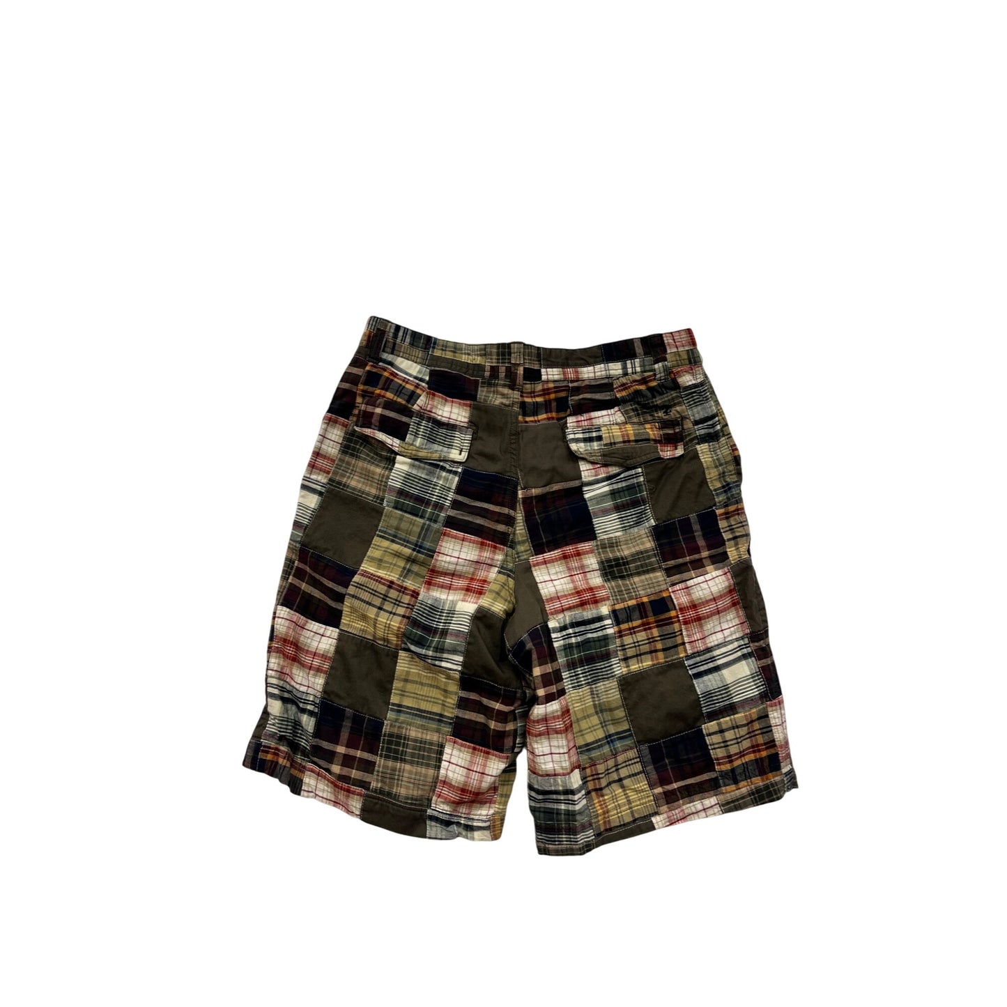 Izod Mens 32 Patchwork Plaid Cotton Shorts #8912