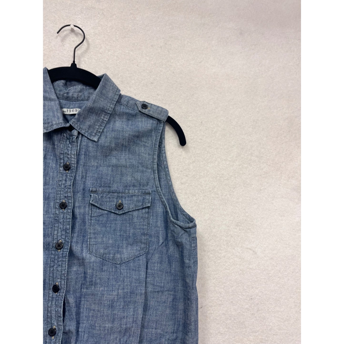 Gap 1969 Sleeveless Chambray Romper S #305A