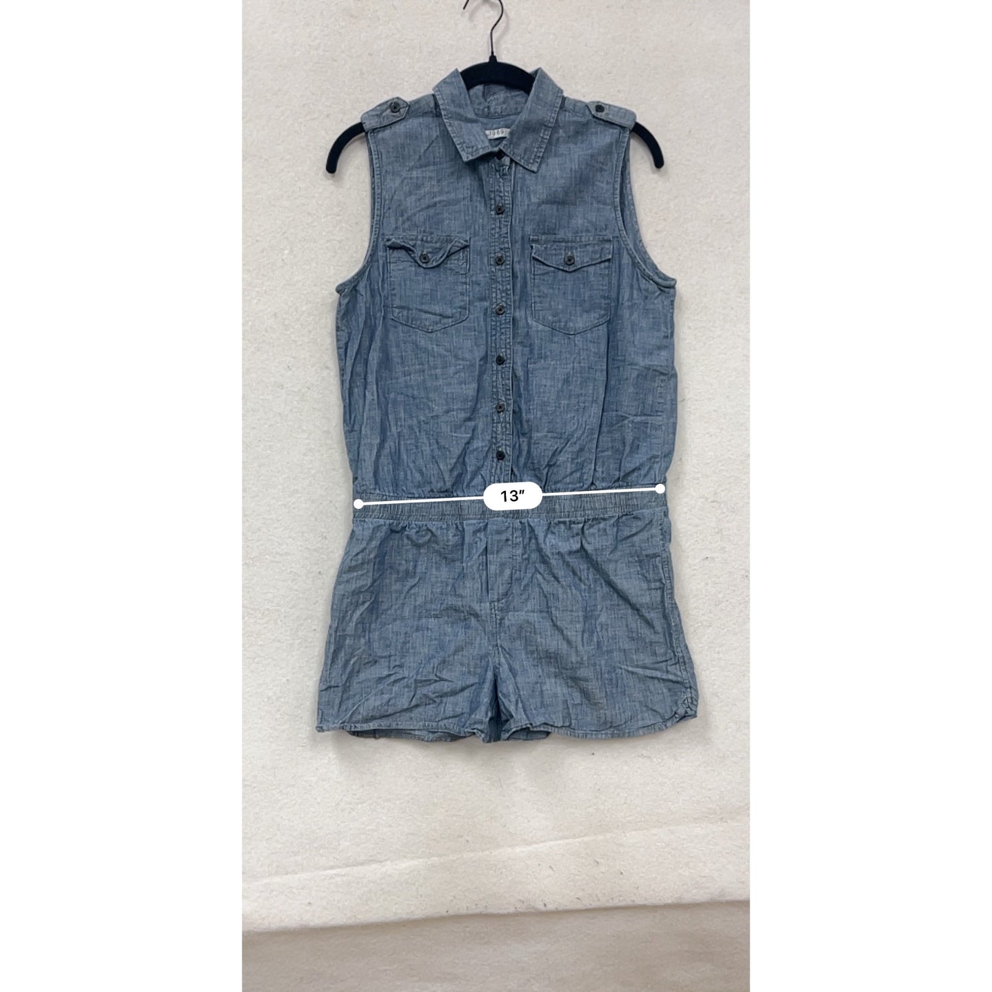 Gap 1969 Sleeveless Chambray Romper S #305A