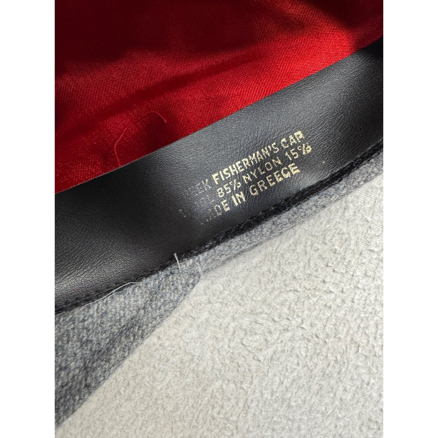 Greek Fishermans Cap Gray Wool Blend By Aegean With Braided Band Accent #9750