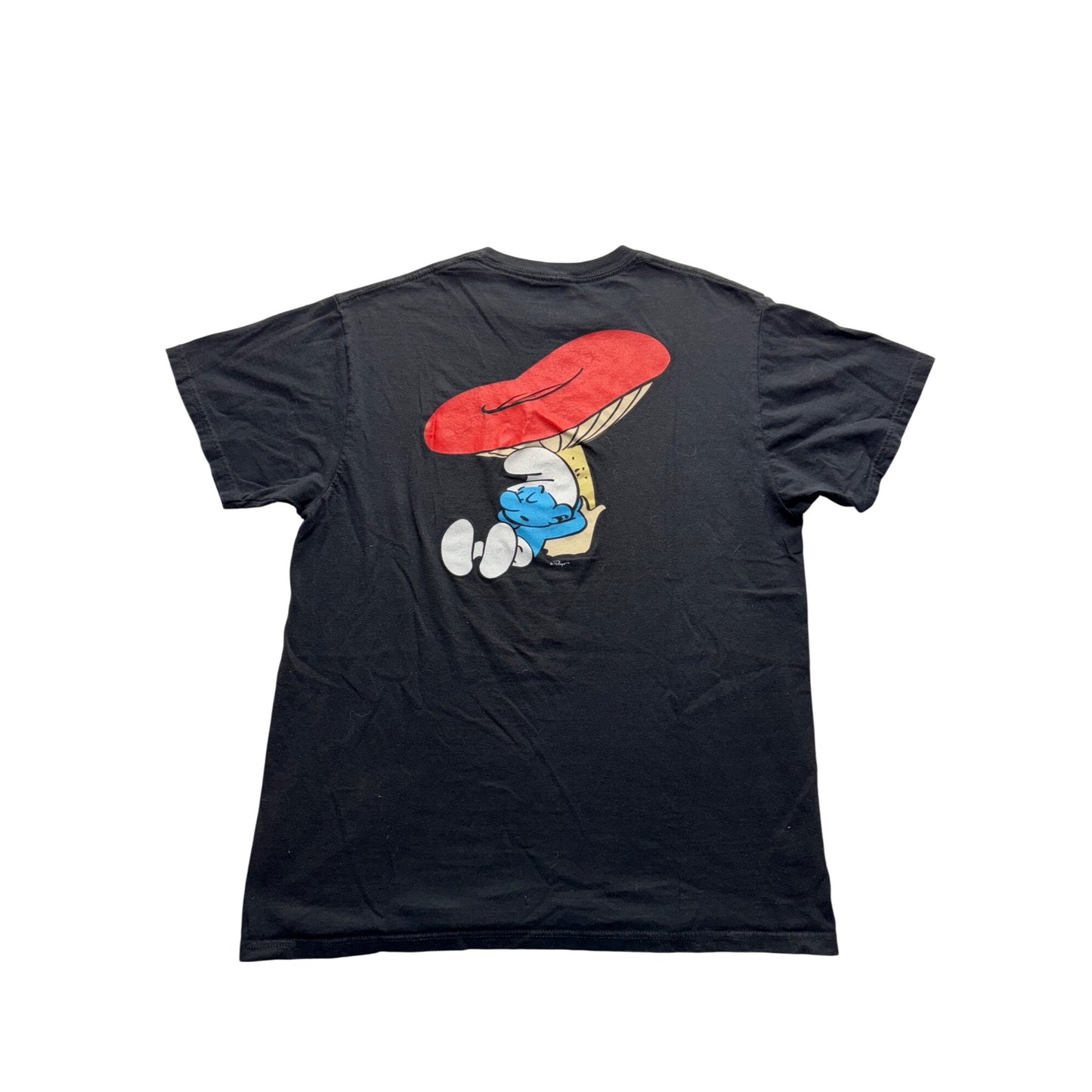 The Smurfs Black Crew Neck T-Shirt With Graphic Print  Size L 299B